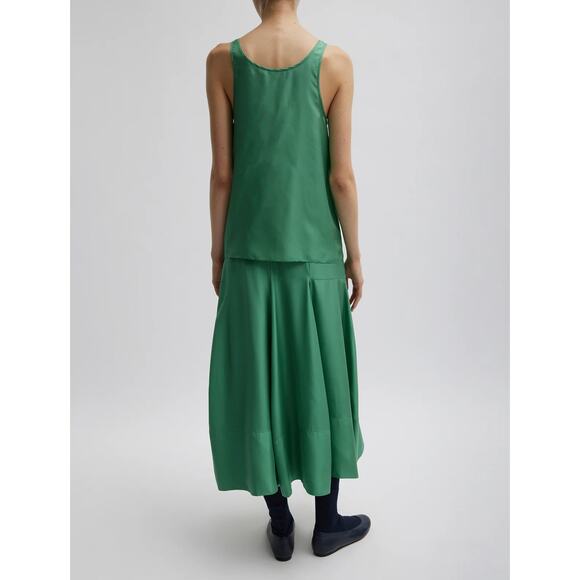 TIBI Silk Habutai Tank Top Womens 2 Green Tea Lightweight Layering NEW - Picture 16 of 16